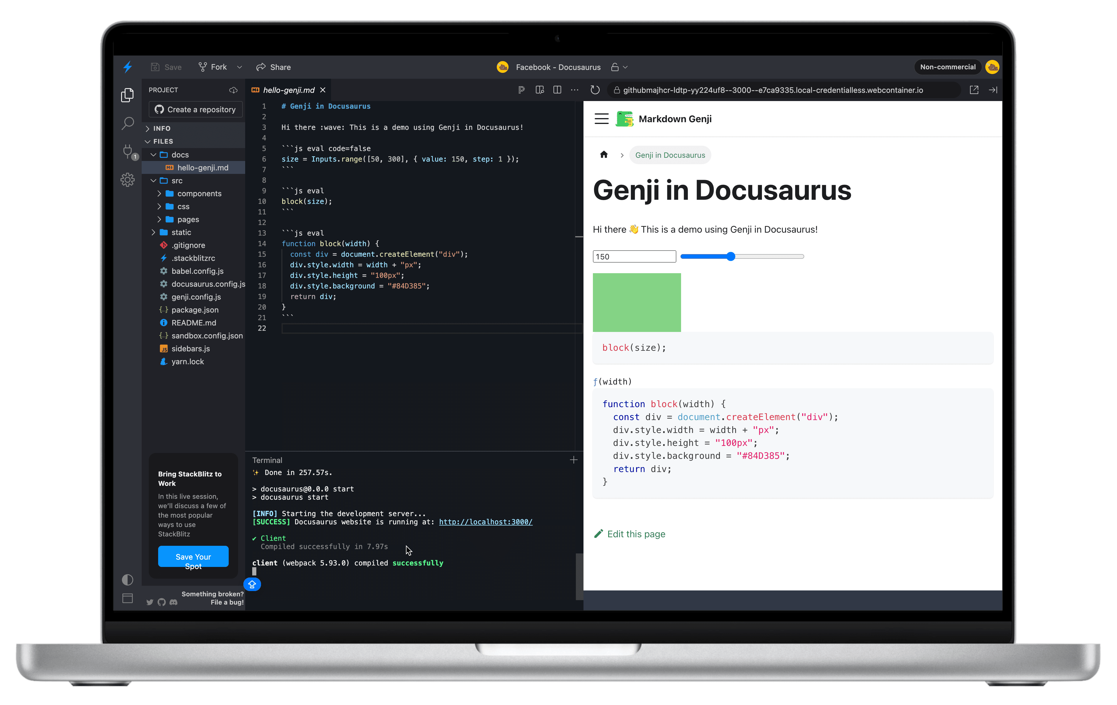 Markdown Genji: The Interactive Markdown Extension