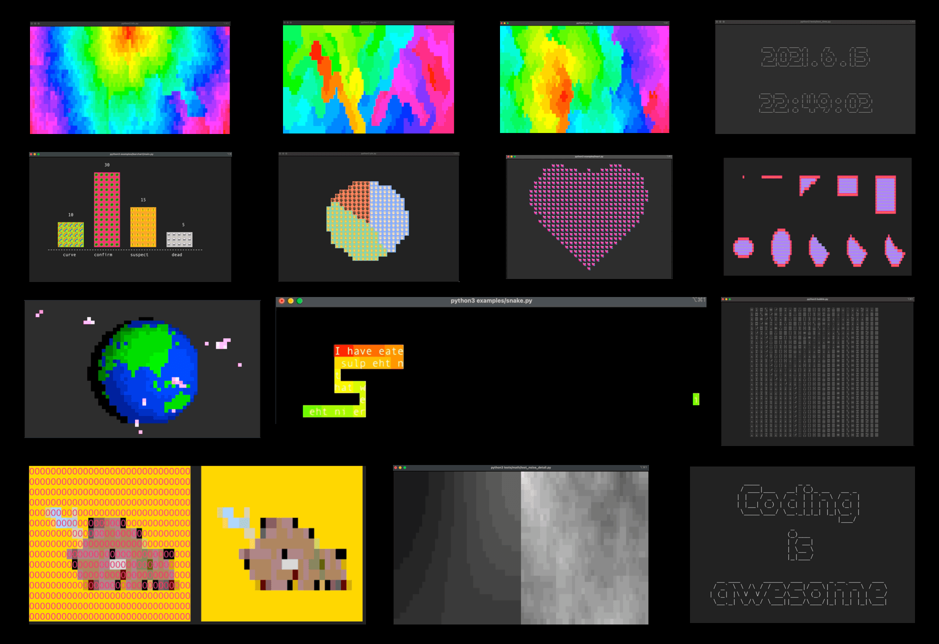 PyCharming: Character Terminal Art Programming