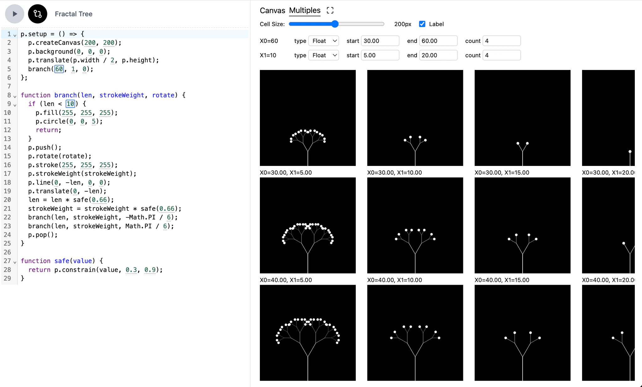 Recho Multiples: Creative Coding is a Search Problem