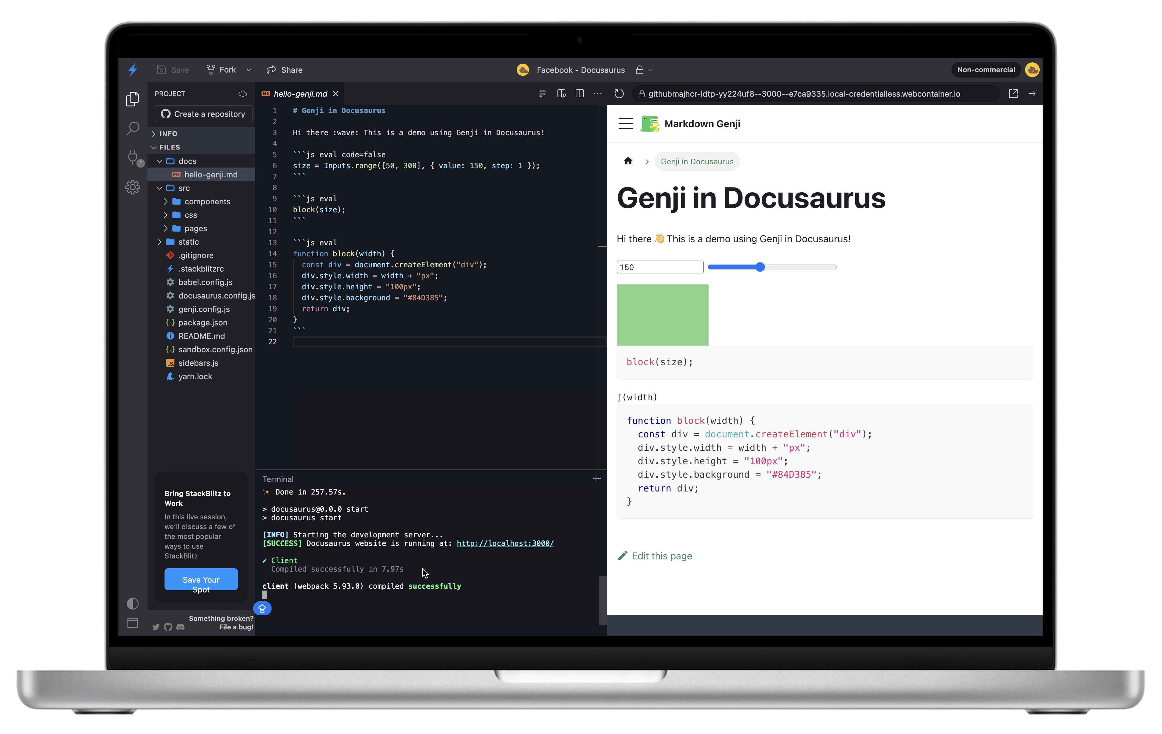 Markdown Genji: The Interactive Markdown Extension