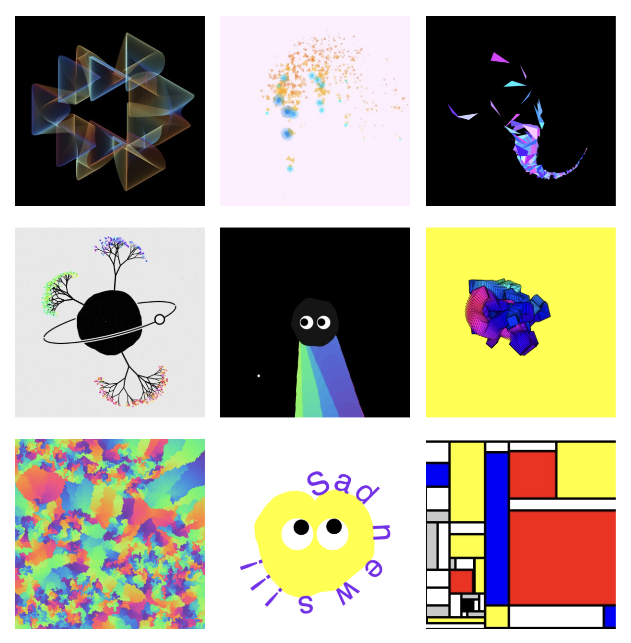 PSketches: A Collection of Processing Sketches at the Beginning